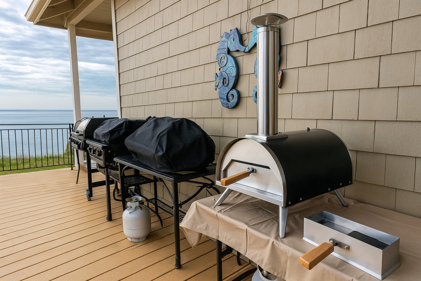 Four à pizza portable Bois et Gaz – Utilisation en jardin et camping