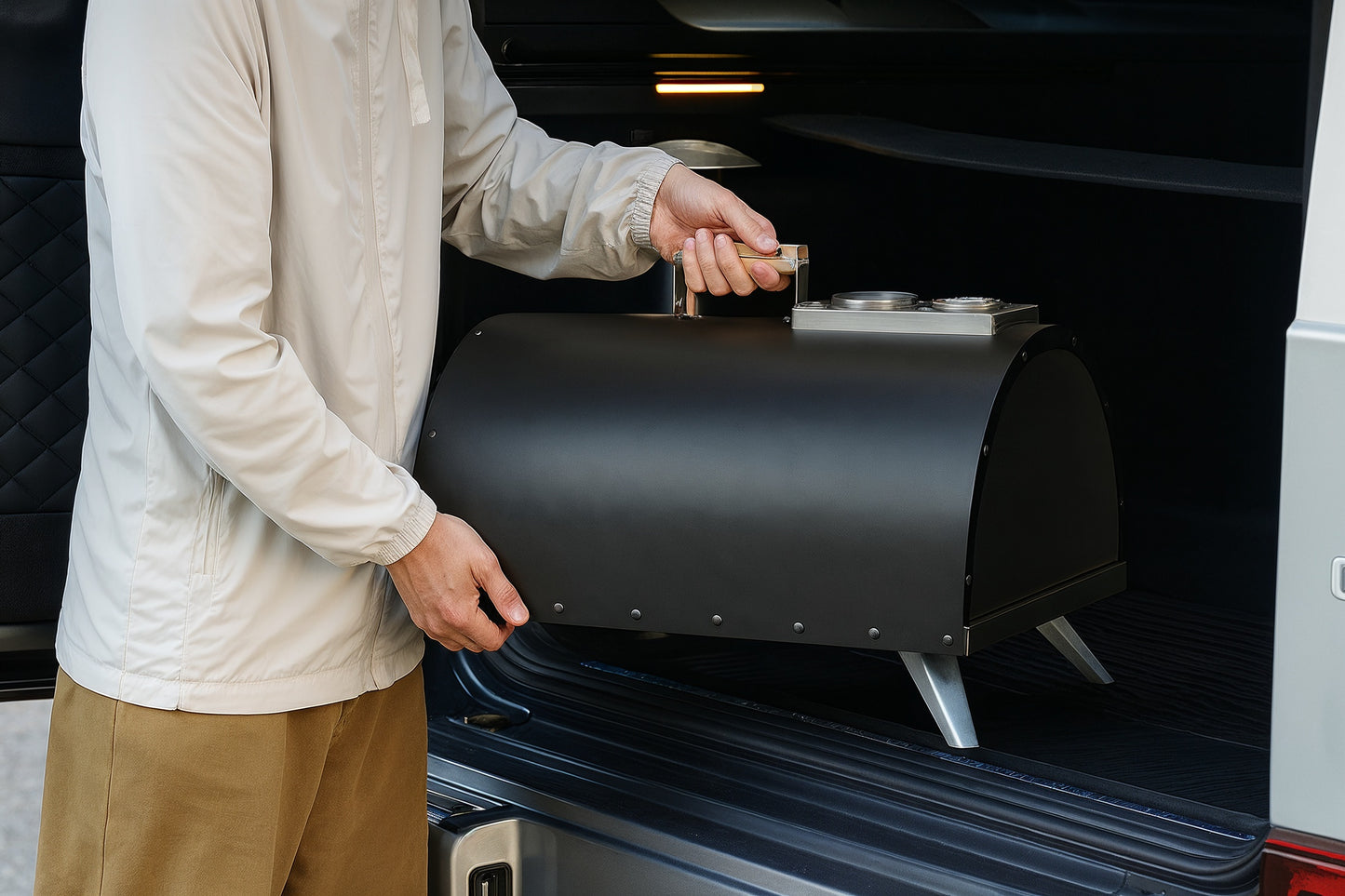 Four à pizza portable Bois et Gaz – Utilisation en jardin et camping