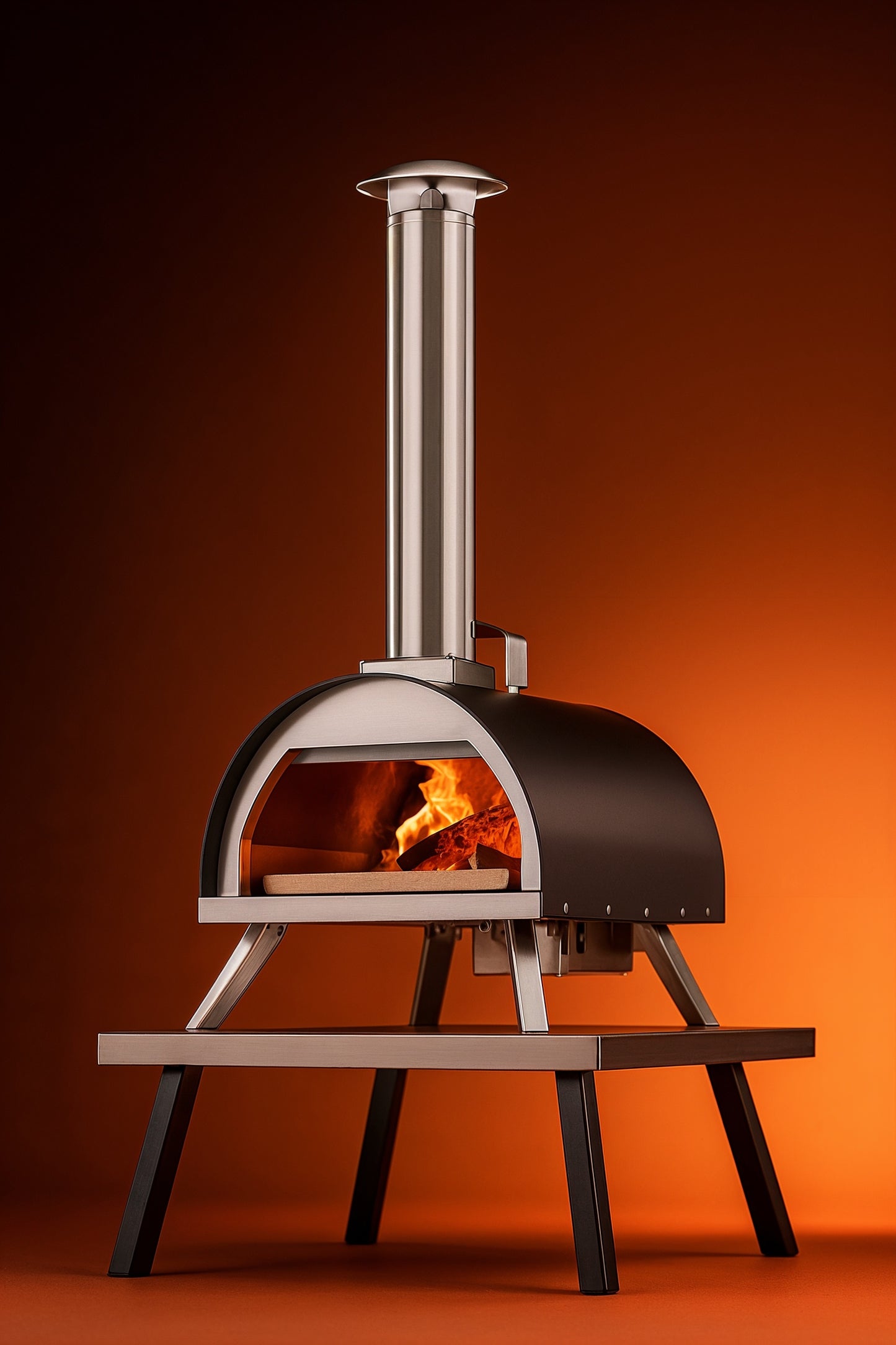 Four à pizza portable Bois et Gaz – Utilisation en jardin et camping